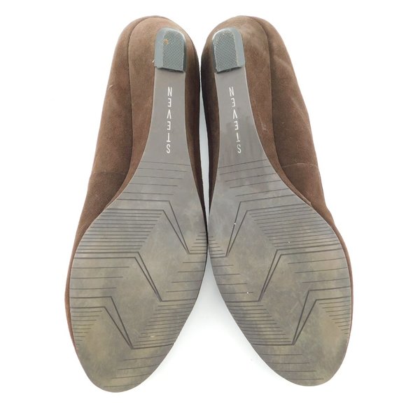 STEVEN Steve Madden Brown Suede Leather Ballet Flats 9 - Picture 4 of 5